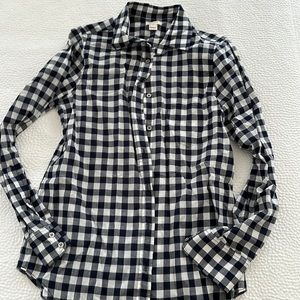 Navy and white j.crew button down
